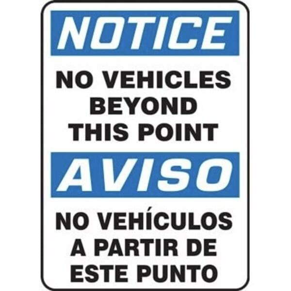 Accuform BILINGUAL OSHA NOTICE SAFETY SIGN NO SBMVHR861VS - main